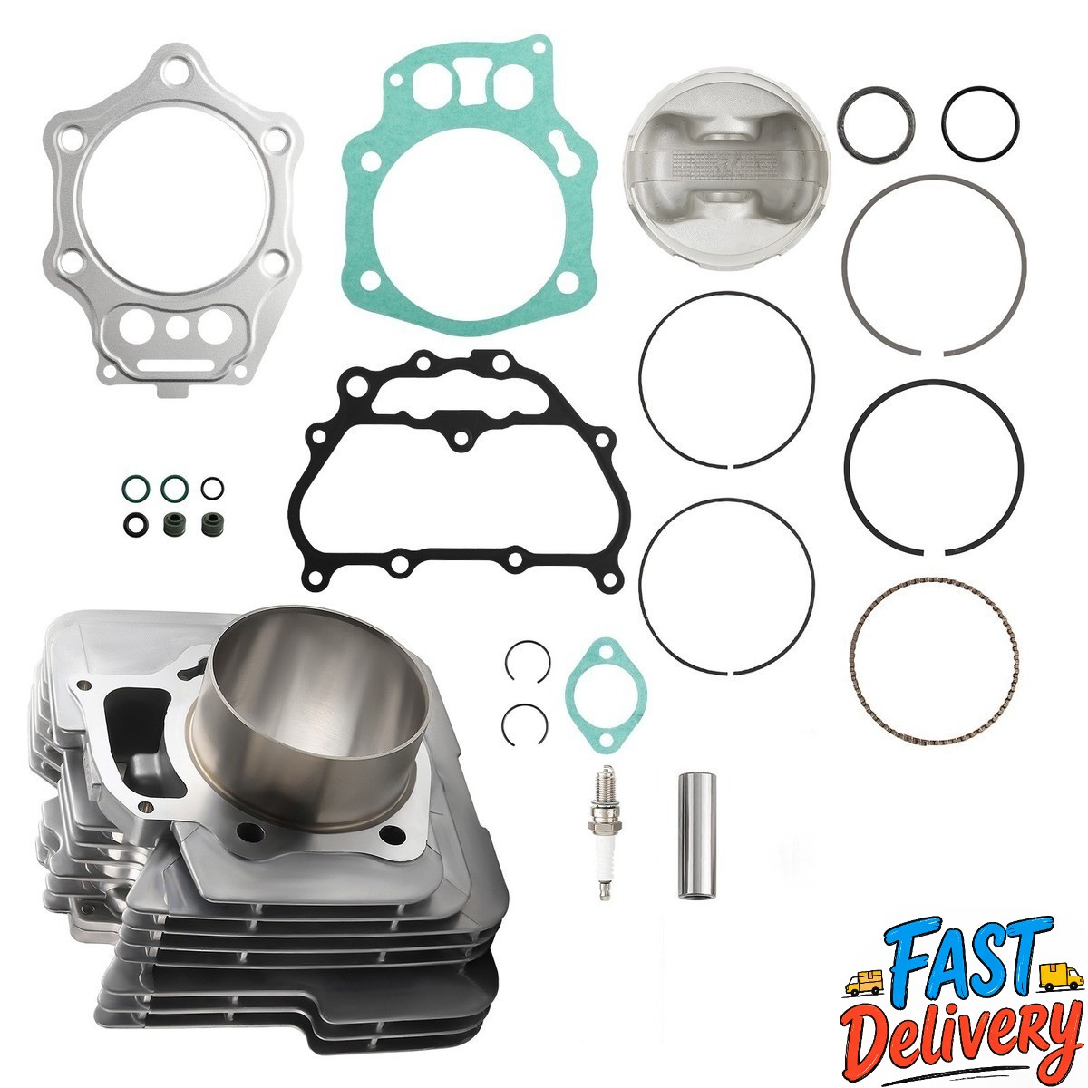 For 05-11 Honda TRX500 TRX 500 Foreman Top End Rebuild Kit Cylinder Piston For 05-11 Honda TRX500 TRX 500 Foreman Top End Rebuild Kit Cylinder Piston
