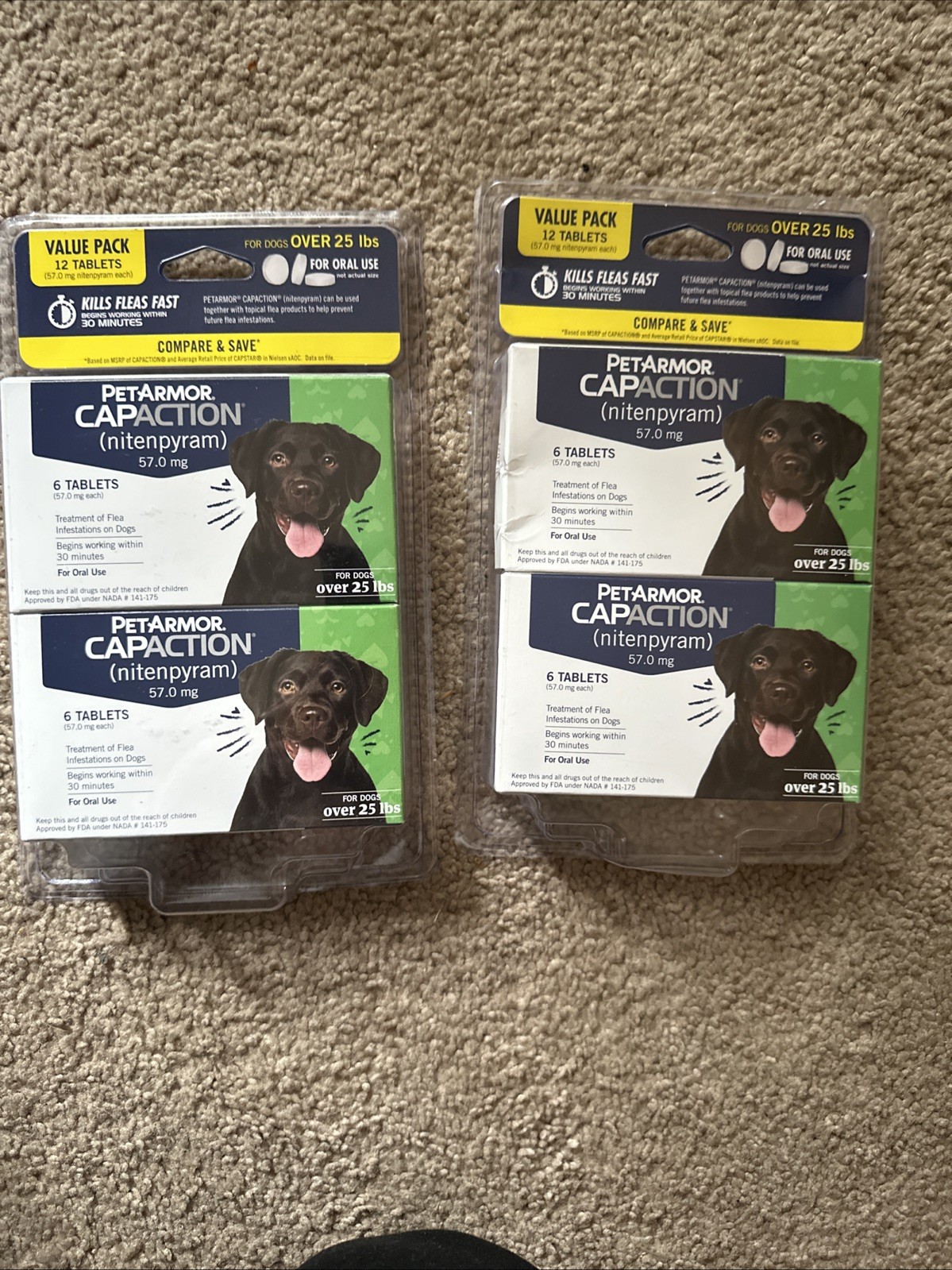 Lot Of 2🔥PetArmor Capaction Oral Flea Treatment for Dogs Over 25 lbs 24 tablets Lot Of 2🔥PetArmor Capaction Oral Flea Treatment for Dogs Over 25 lbs 24 tablets