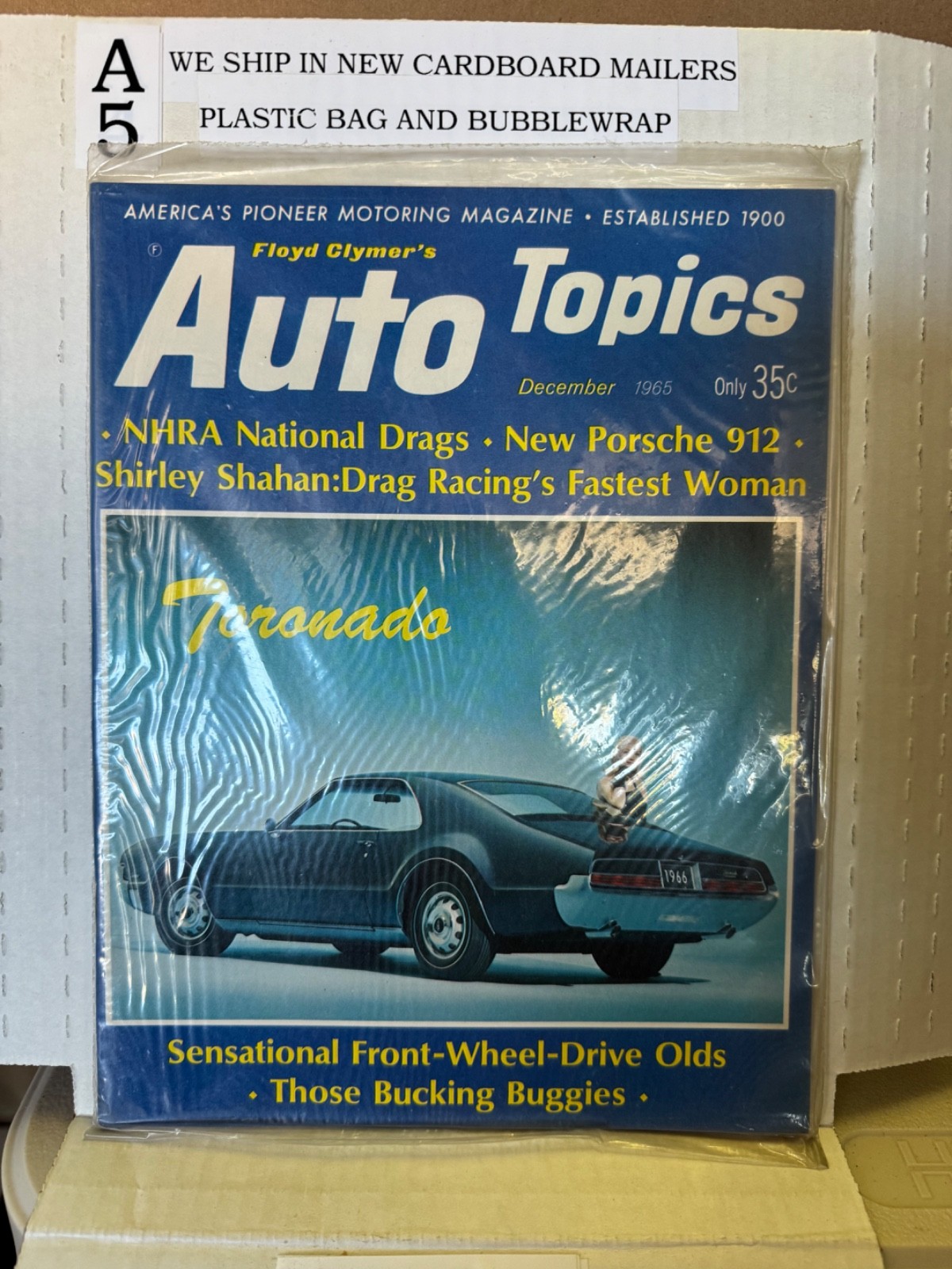 SEALED Vintage Auto Topics Magazine December 1965
