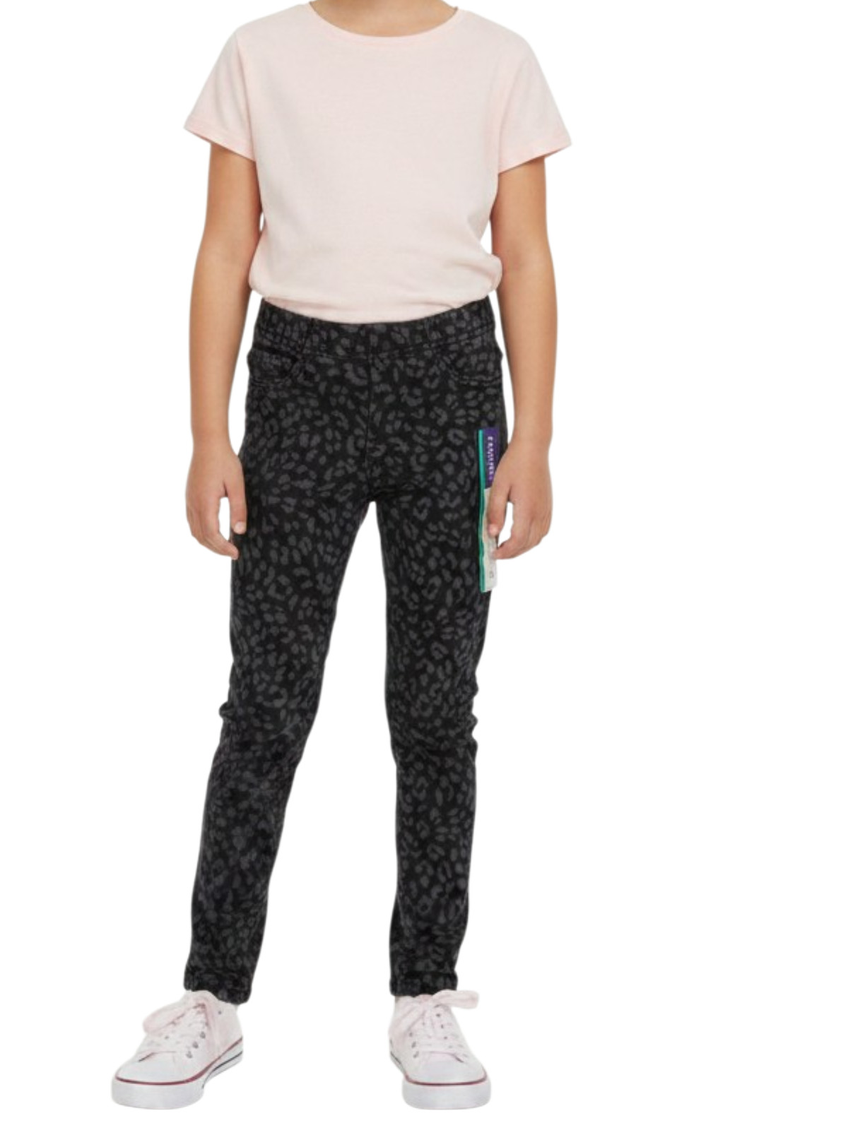 Girls Cherokee Cheetah Jeans Jeggings Denim Legging Stretchy S M 7 New Girls Cherokee Cheetah Jeans Jeggings Denim Legging Stretchy S M 7 New