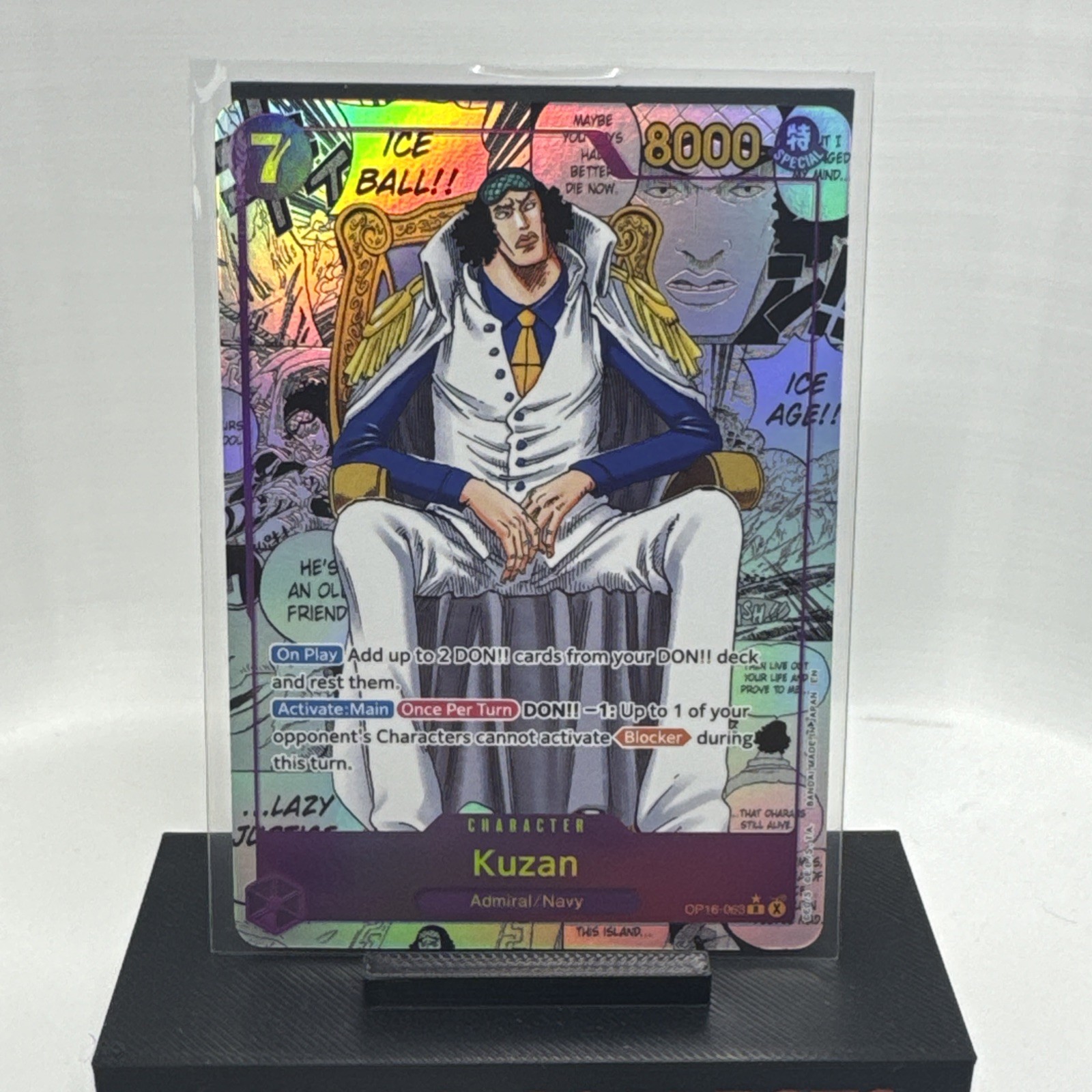 One Piece Kuzan (Manga) OP16-063 The Time of Battle Foil NM One Piece Kuzan (Manga) OP16-063 The Time of Battle Foil NM