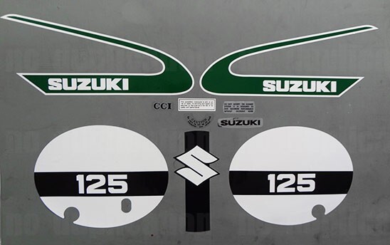 1974 suzuki TM125 decals 10pc sticker restoration graphics 74' Challenger TM