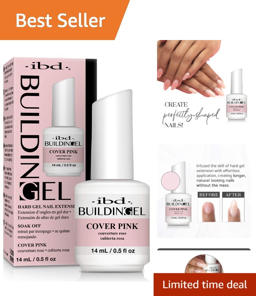 Luxurious Builder Gel Cover Pink for Strong & Durable Nail Enhancements, 1 Pack