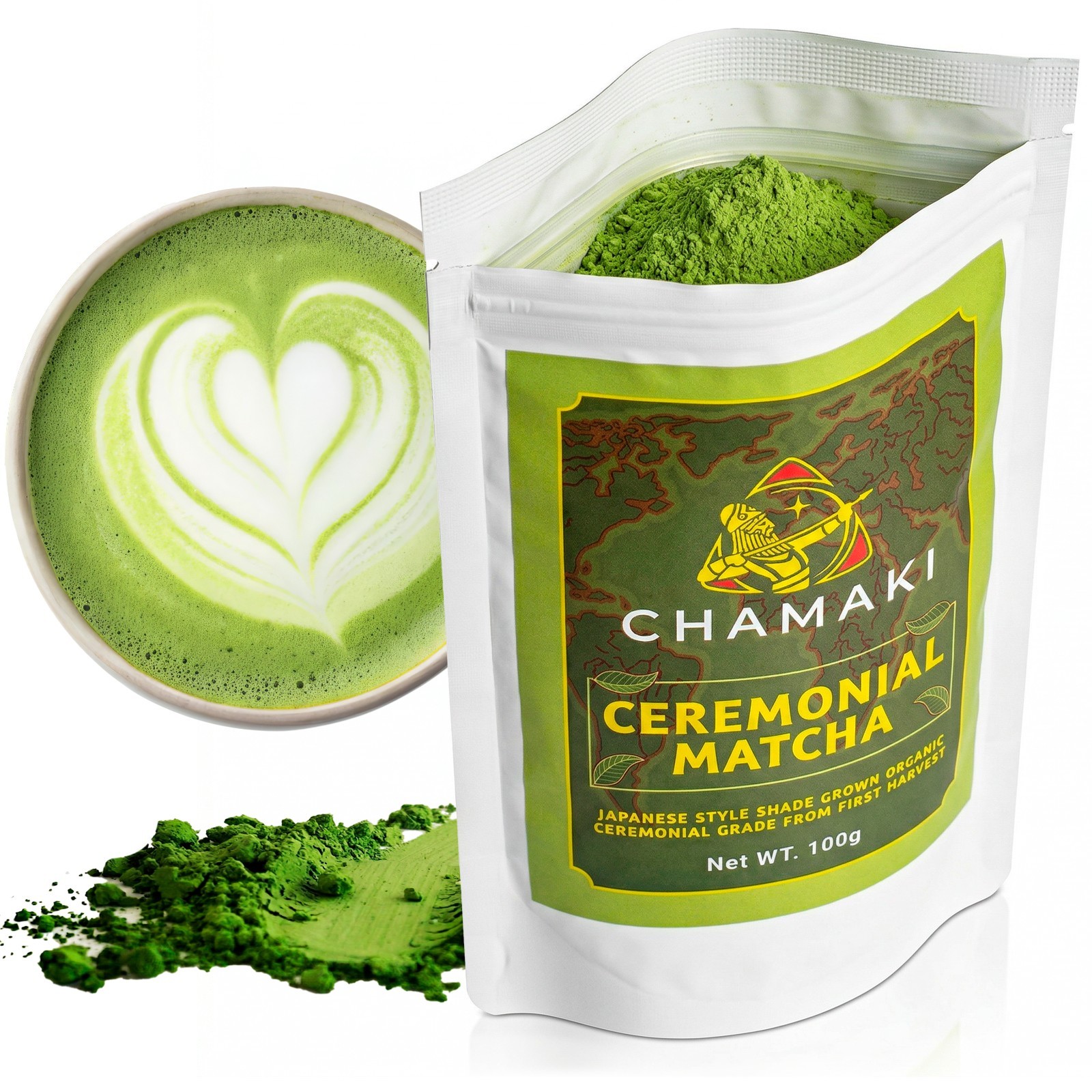 Chamaki Ceremonial Matcha Powder-First Harvest Japanese Style Organic 100g Chamaki Ceremonial Matcha Powder-First Harvest Japanese Style Organic 100g