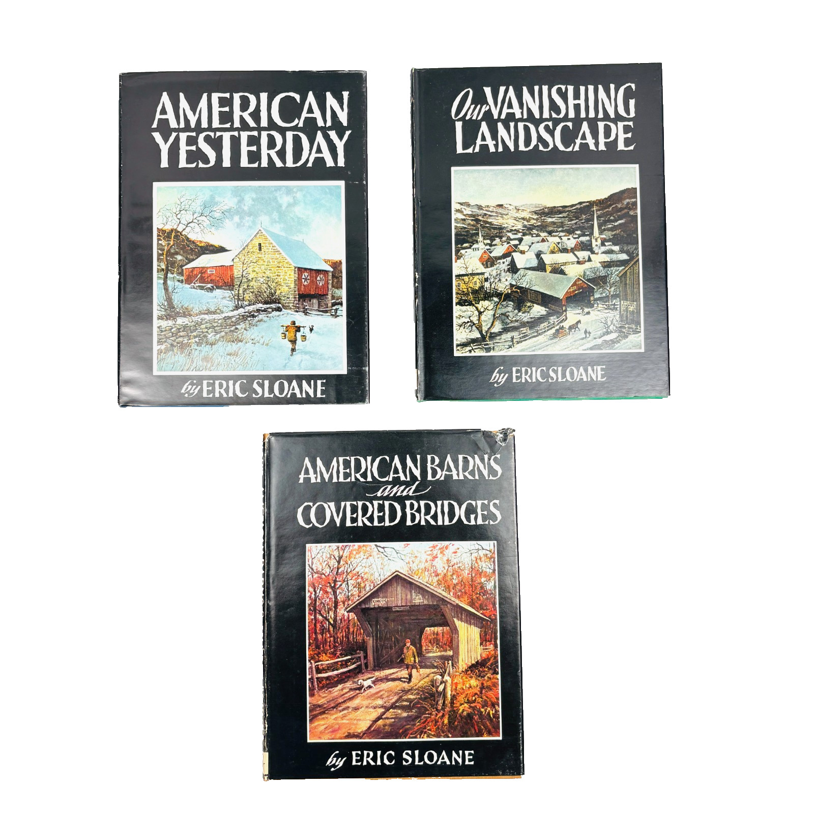 Eric Sloane's Americana Box Set of 3 - 1956 New England History