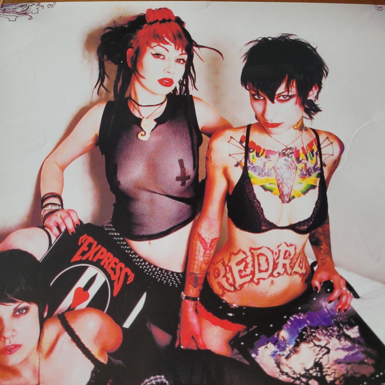 Suicide Girls Black Heart Poster Nine Inch Nails Ministry Cure Goth Epitaph Y2K
