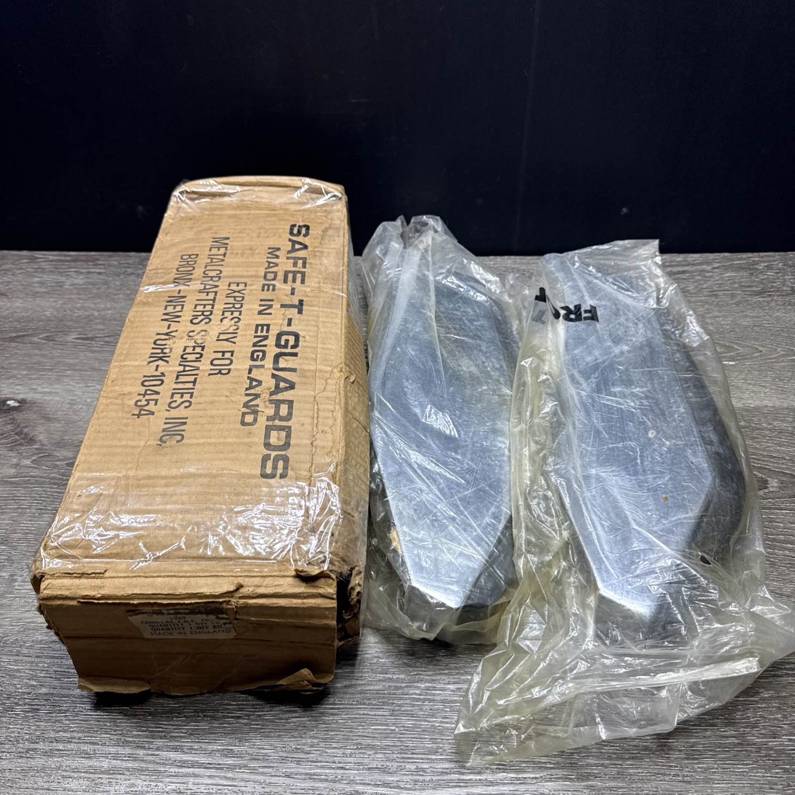 Vintage 1969 Cadillac Front Bumper Guards LH RH Pair NOS Made In England Rare