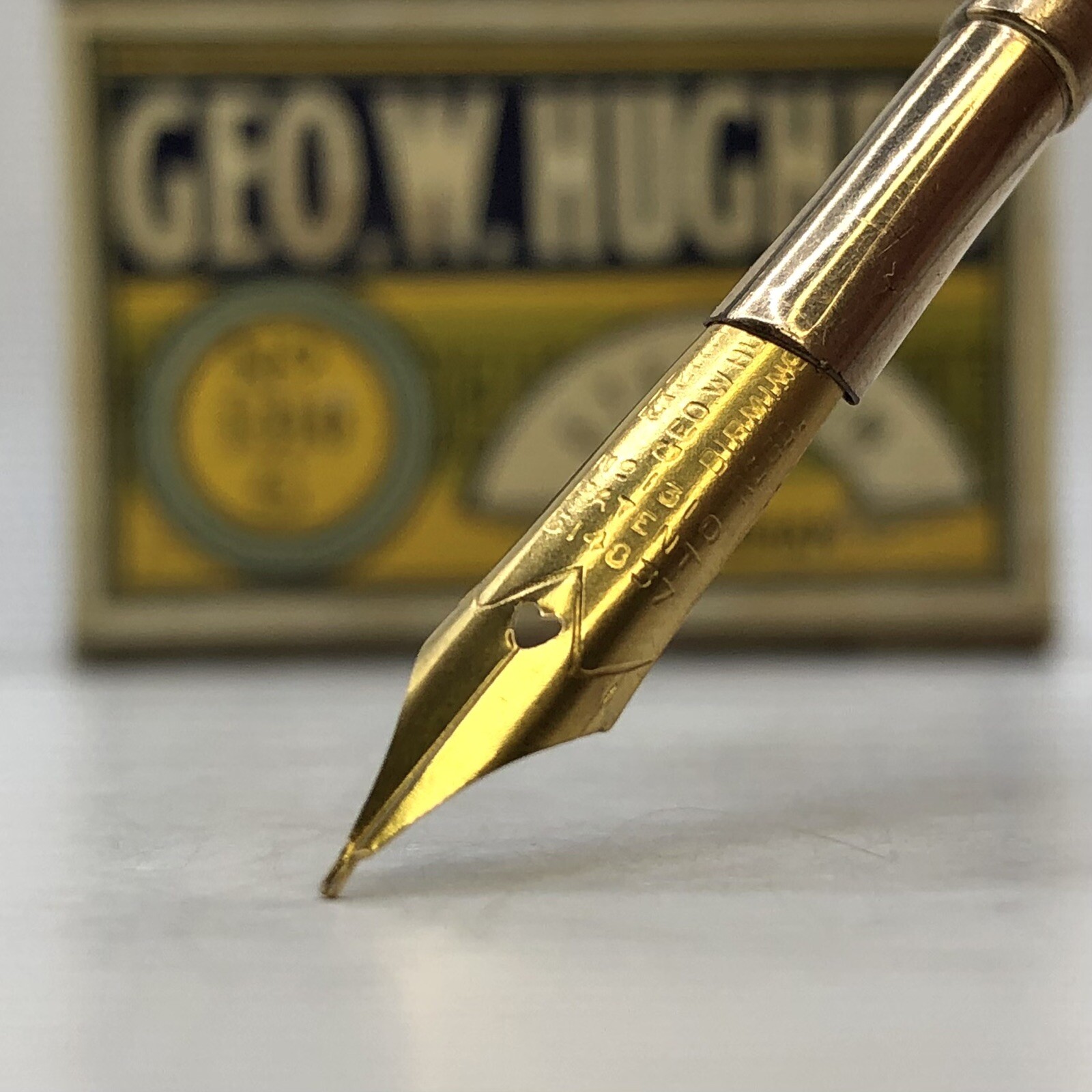 Geo W Hughes Eternium 1310 Fountain Pen Nibs Size 4 Vintage Gold Plated