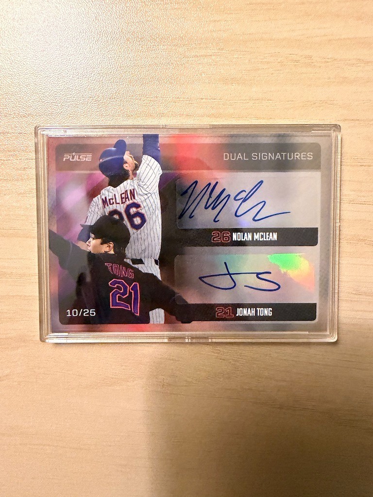 2025 Pulse on Demand Nolan McLean Jonah Tong Dual Auto (#10/25) New York Mets