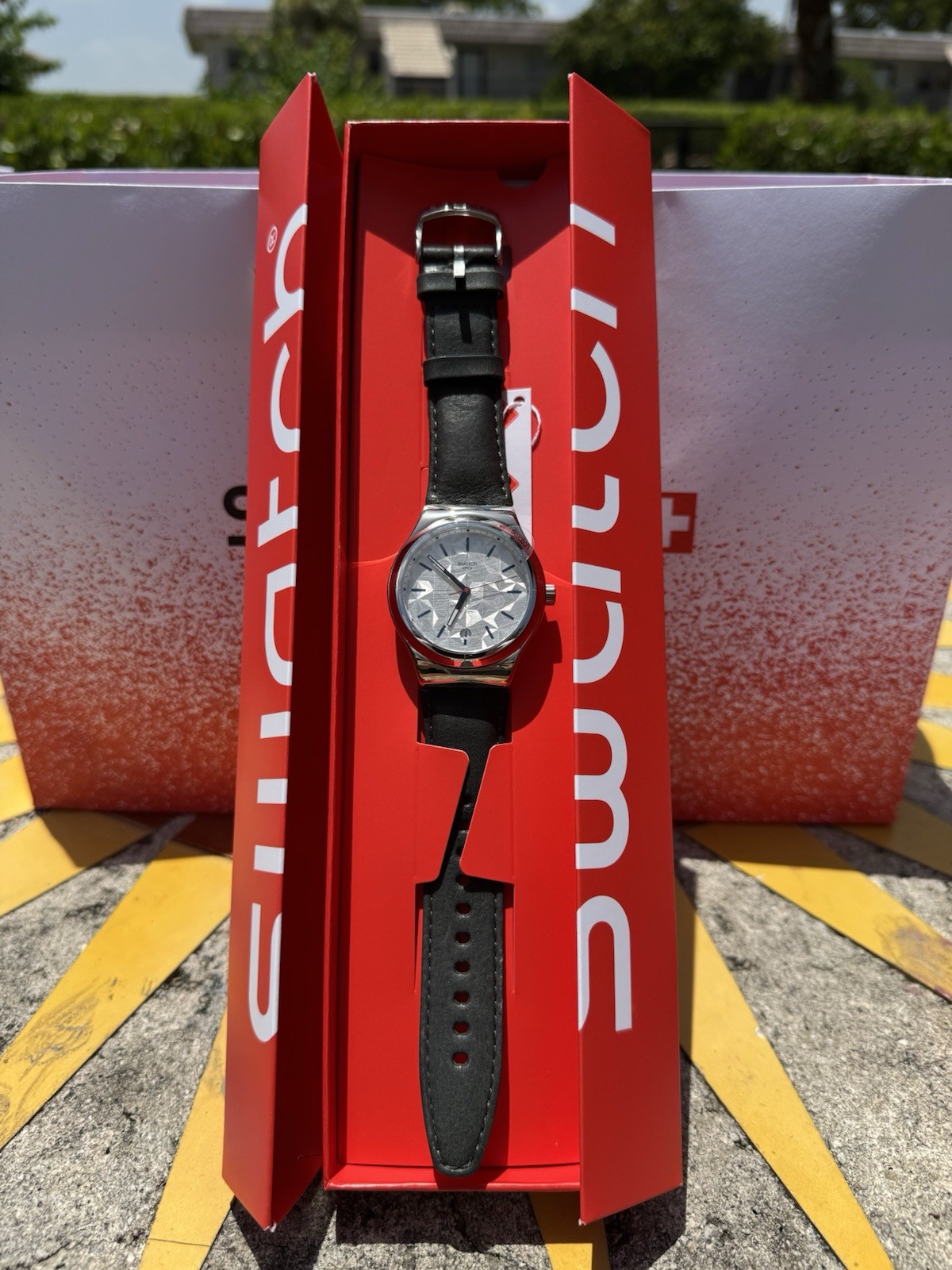 NEW🚨 Swatch Irony SISTEM PUZZLE YIS408 Automatic SISTEM51 42mm Leather Swiss