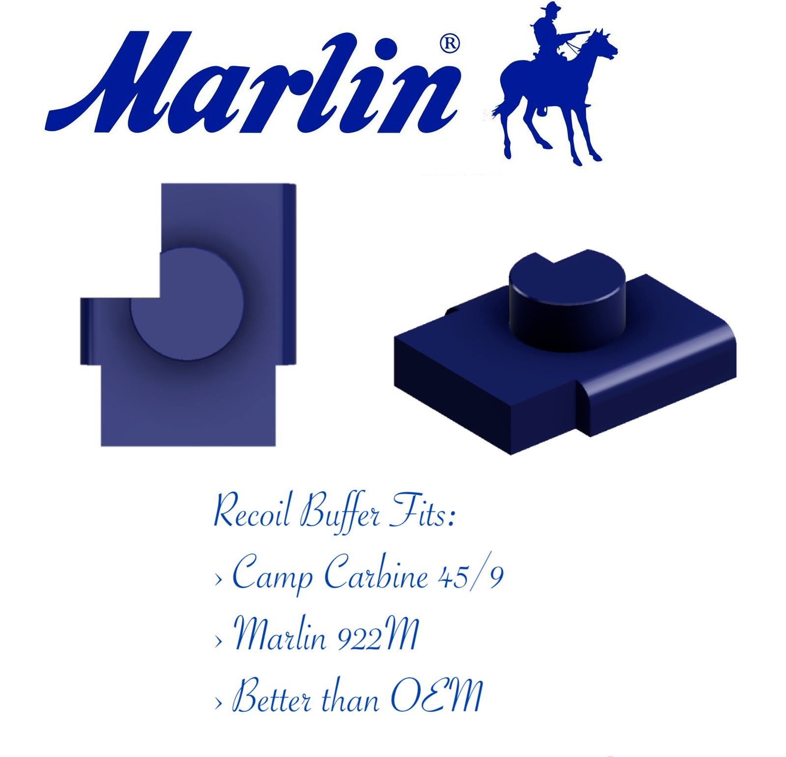 1x High Precision Marlin Camp Carbine 45/9 Recoil Buffer TPU 1x High Precision Marlin Camp Carbine 45/9 Recoil Buffer TPU