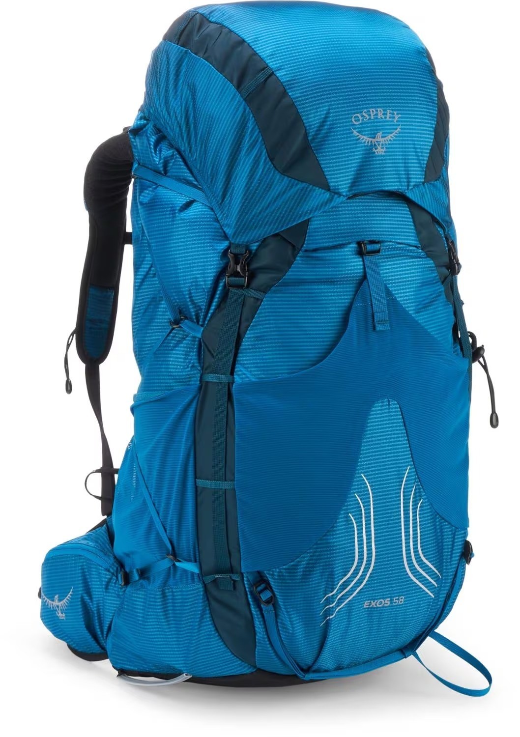 Osprey Exos 58 Pack Men's Blue Ribbon Color +100% Authentic Osprey Exos 58 Pack Men's Blue Ribbon Color +100% Authentic