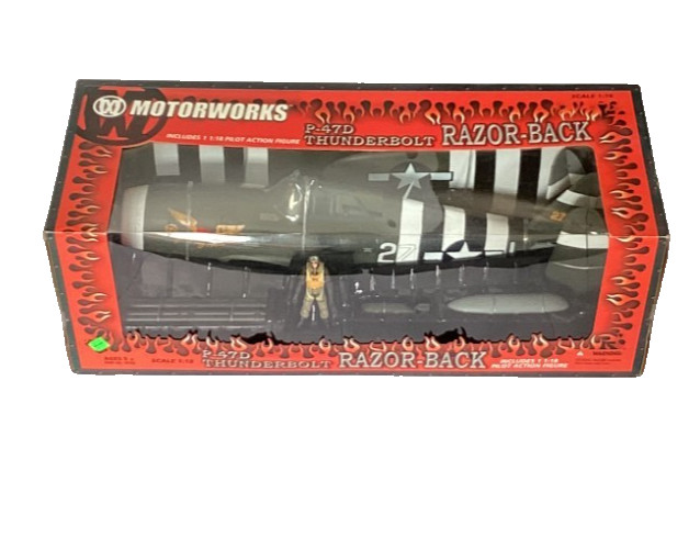 P-47D Thunderbolt Razor-Back Model Airplane Motor Works 1:18 Scale