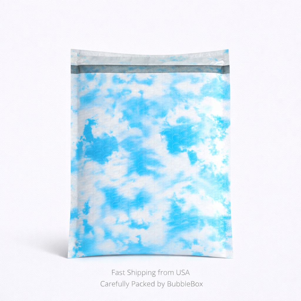 SmileMail Cloud Tie Dye Bubble Mailers 6.5x10 Self Seal Padded Envelopes 25/500 SmileMail Cloud Tie Dye Bubble Mailers 6.5x10 Self Seal Padded Envelopes 25/500