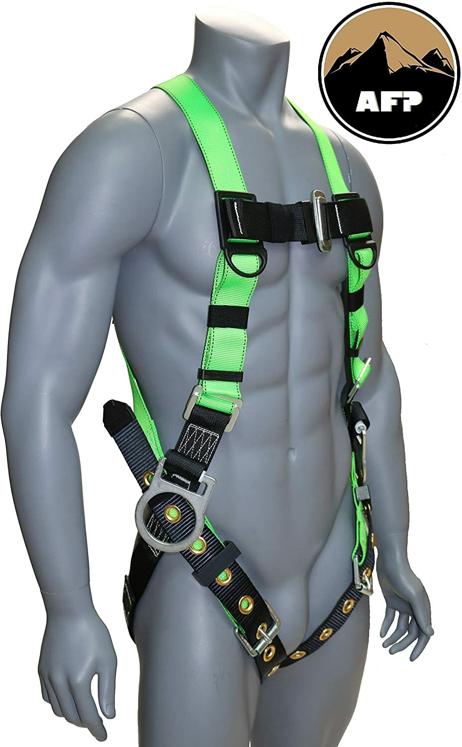 AFP Universal Full-Body Safety Harness with 3 D-Ring and Tongue Buckle Legs New AFP Universal Full-Body Safety Harness with 3 D-Ring and Tongue Buckle Legs New