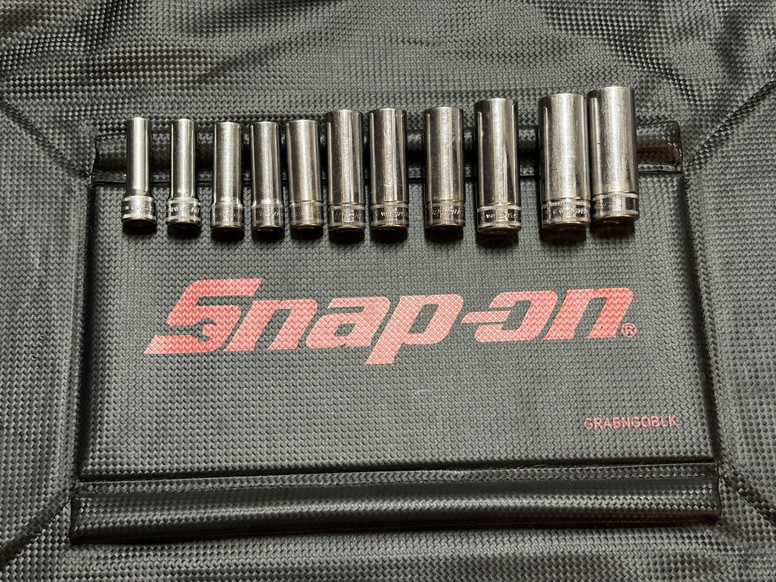 Snap On 3/8” Drive Metric Deep Socket Set 9mm-19mm Snap On 3/8” Drive Metric Deep Socket Set 9mm-19mm