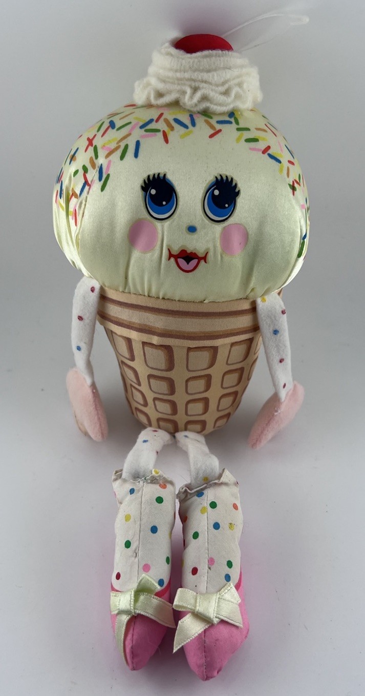 Vintage 1984 AmToy Plush Ice Cream Cone Stuffed Toy - Anthropomorphic Vintage 1984 AmToy Plush Ice Cream Cone Stuffed Toy - Anthropomorphic