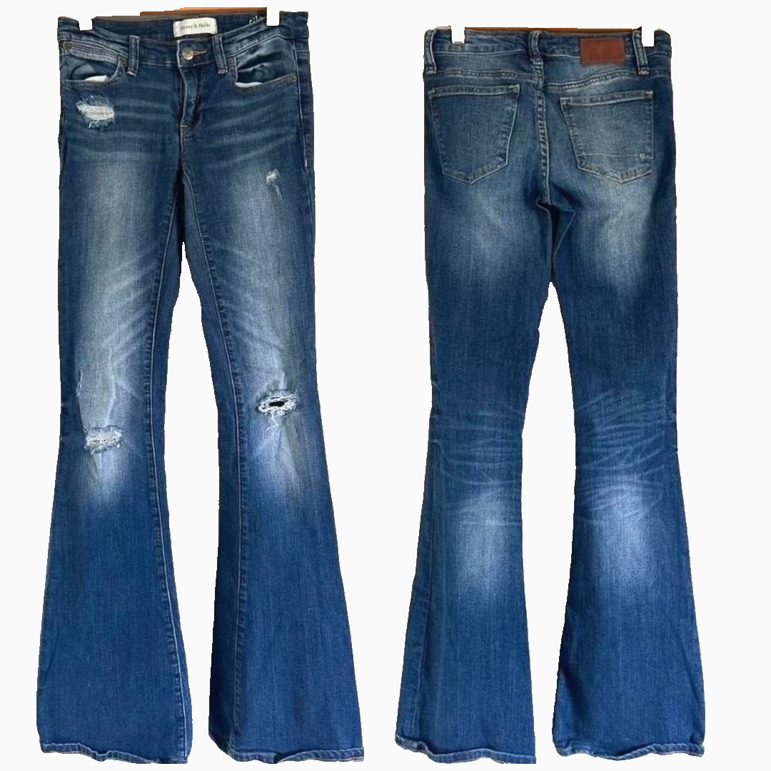 Y2k Henry & Belle Lila Flare Jeans 26 x 34 Low 7.5\ Y2k Henry & Belle Lila Flare Jeans 26 x 34 Low 7.5\