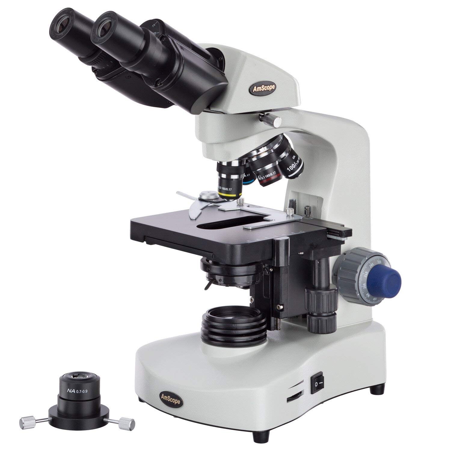 AmScope 40X-1000X LED Siedentopf Trinocular Dark-Brightfield Compound Microscope