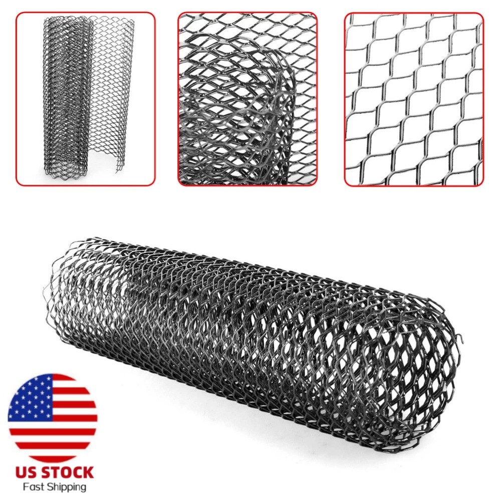 Car Grille Mesh Net Sheet Aluminum Rhombic Auto Grill Universal Black 40\