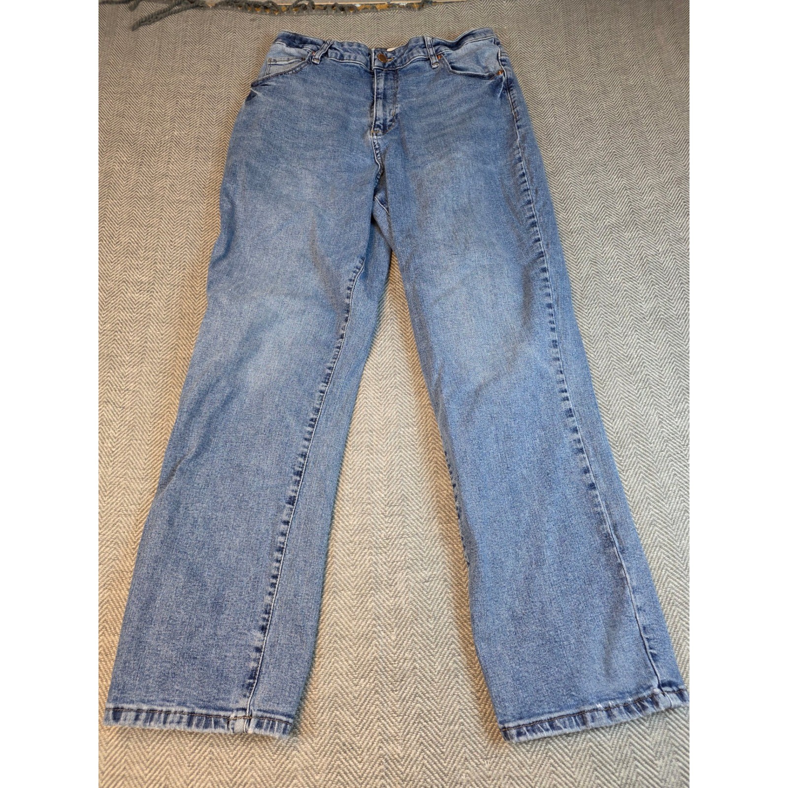 Sonoma Goods For Life High Rise Straight Leg Blue Jeans 14R Medium Wash Denim