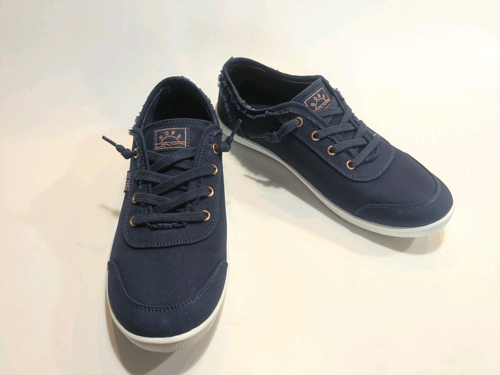 SKECHERS Women\'s Sz9 BOBS B Cute Navy Blue Slip On Sneaker