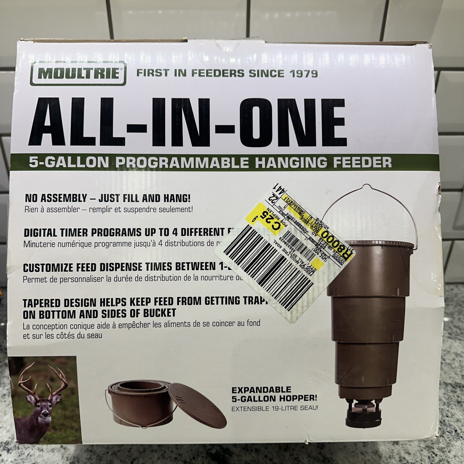 Moultrie 5-Gallon Programmable All-in-One Hanging Deer Feeder NEW IN BOX