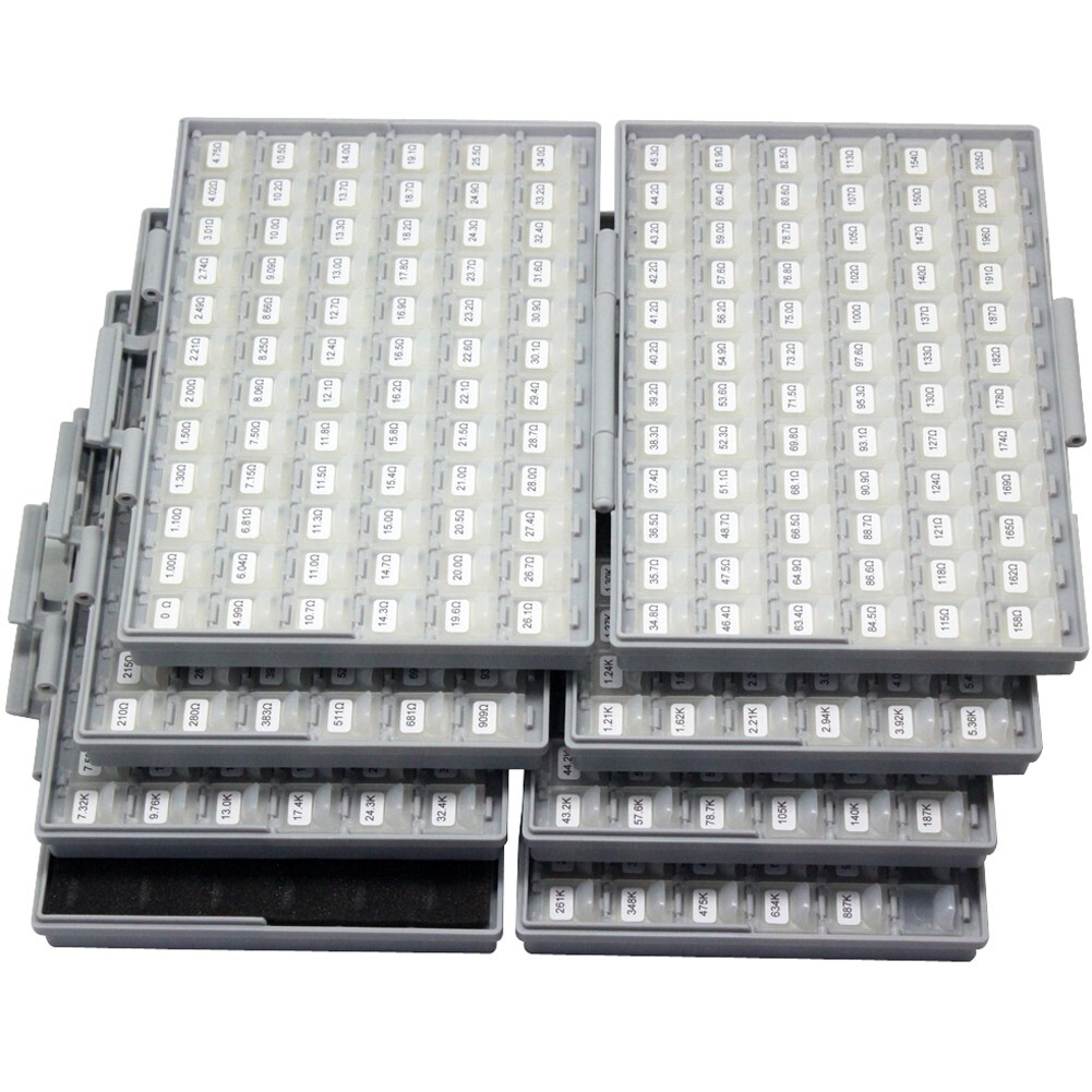 SMD Chip Resistors 0402 Size E96 series 491 values x 100pcs 1% RoHS in 4 BOX-ALL
