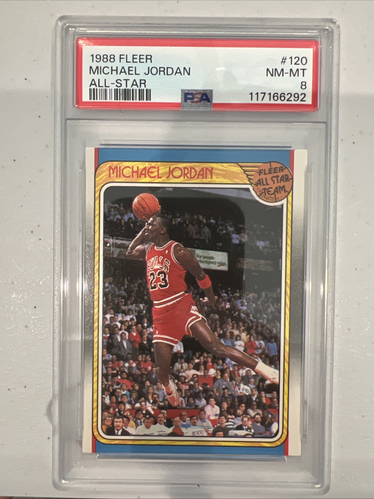 1988 Fleer Michael Jordan #120 All Star PSA 8 NM-MT 🔥 