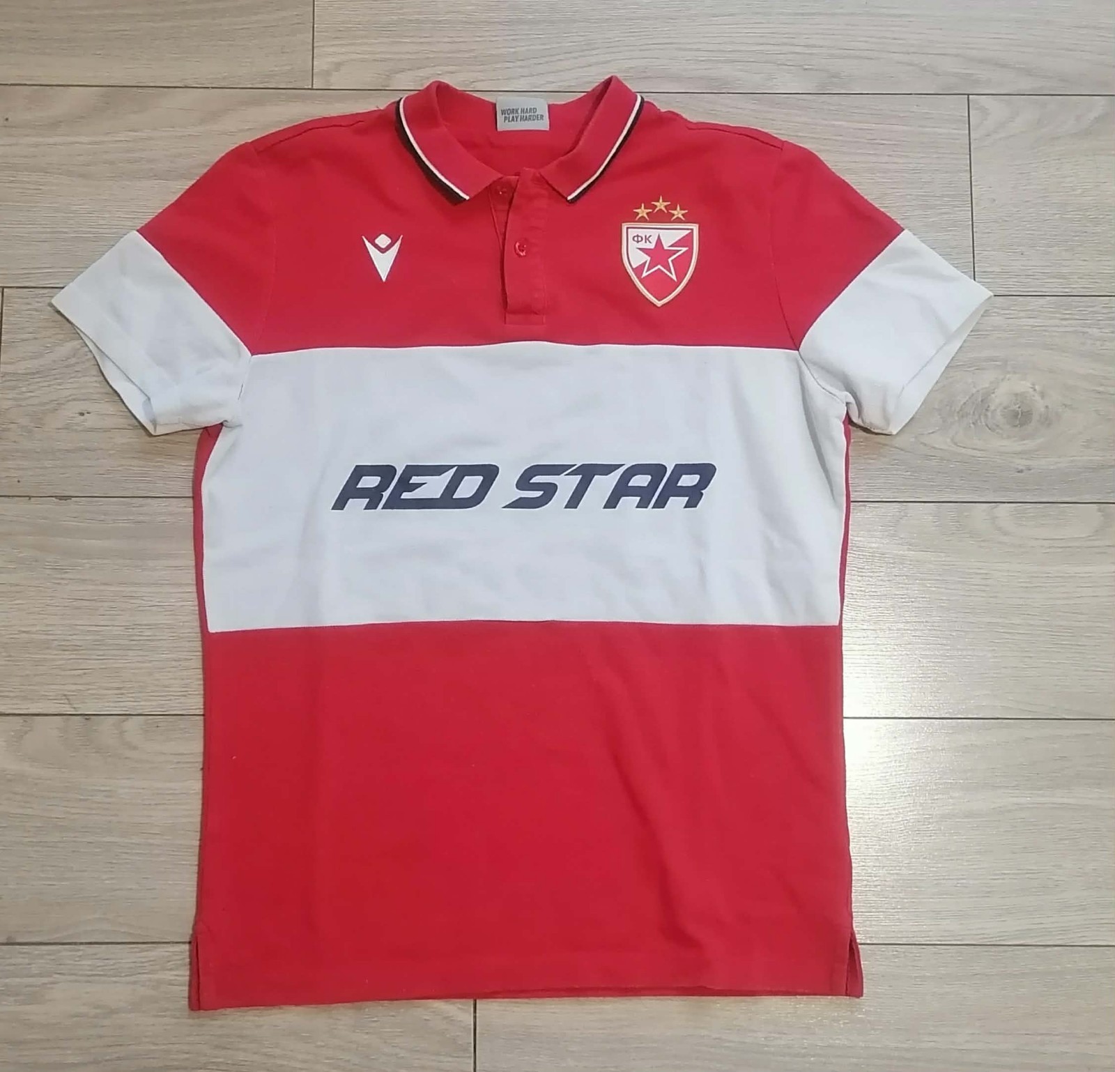 MACRON JERSEY SHIRT RED STAR BELGRADE CRVENA ZVEZDA SRBIJA SERBIA M SIZE MACRON JERSEY SHIRT RED STAR BELGRADE CRVENA ZVEZDA SRBIJA SERBIA M SIZE