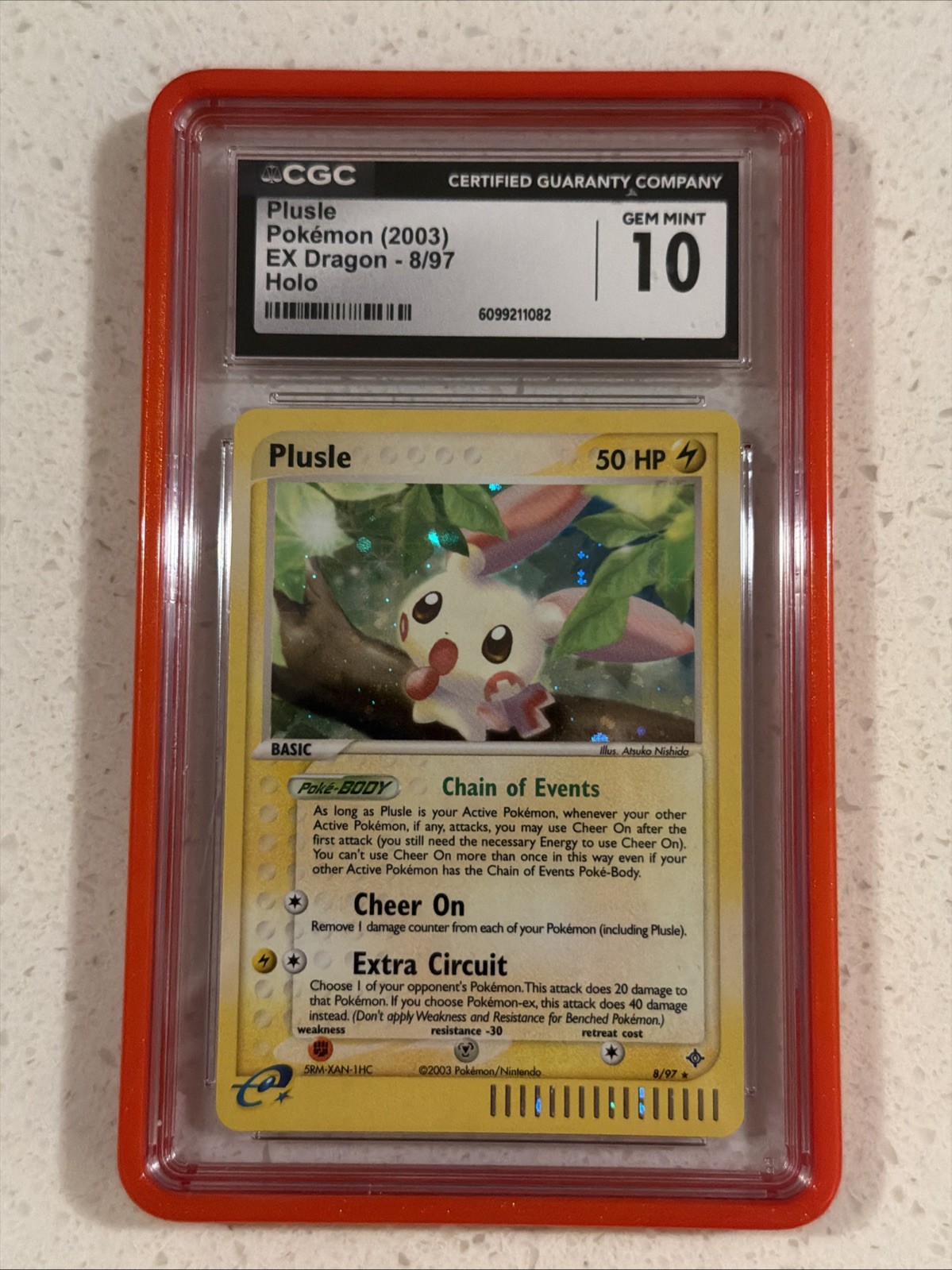 Plusle 8/97 EX Dragon Holo CGC 10 Plusle 8/97 EX Dragon Holo CGC 10