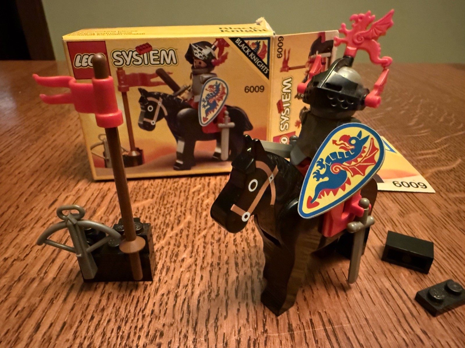 LEGO CASTLE Black Knights:  #6009 Black Knight Complete with Box Instructions