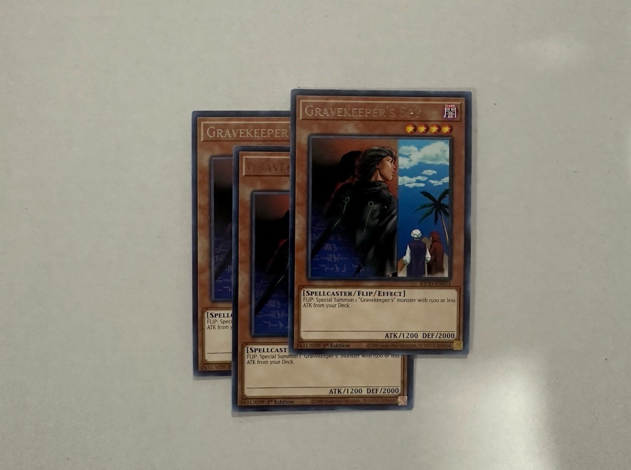 3X GRAVEKEEPER\'S SPY PLAYSET RARE KICO NM YUGIOH 3X GRAVEKEEPER\'S SPY PLAYSET RARE KICO NM YUGIOH