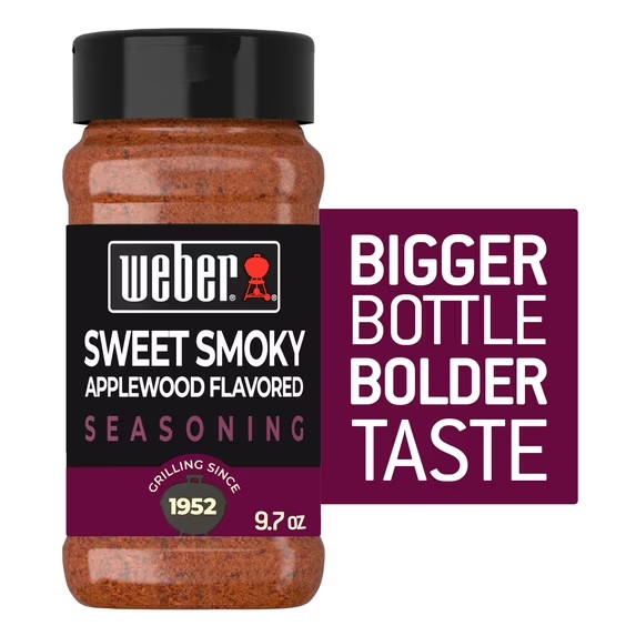 Weber Sweet Smoky Applewood Flavored Seasoning, Applewood Seasoning Blend, 9.7oz