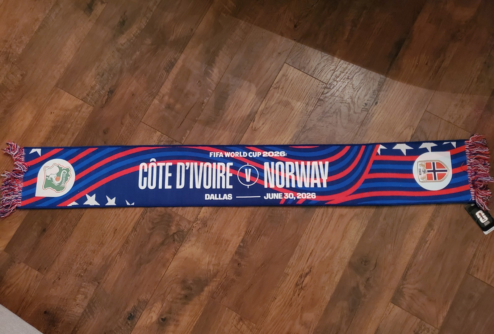 FIFA World Cup 2026 Norway Vs Ivory Coast Match Scarf Dallas 6/30 Round 32 FIFA World Cup 2026 Norway Vs Ivory Coast Match Scarf Dallas 6/30 Round 32