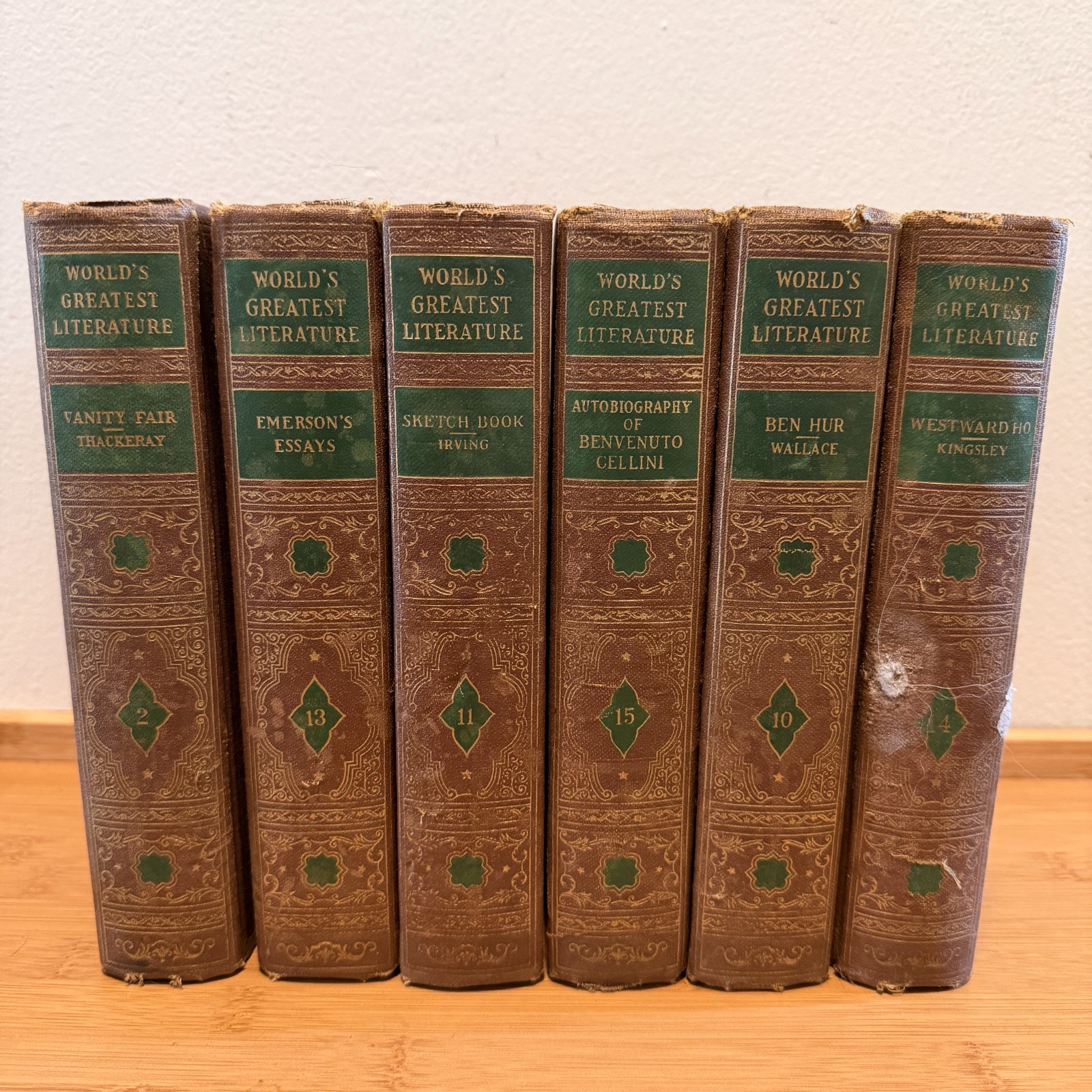 1936 World's Greatest Literature Spencer Press 6 Book Lot Vintage Classics