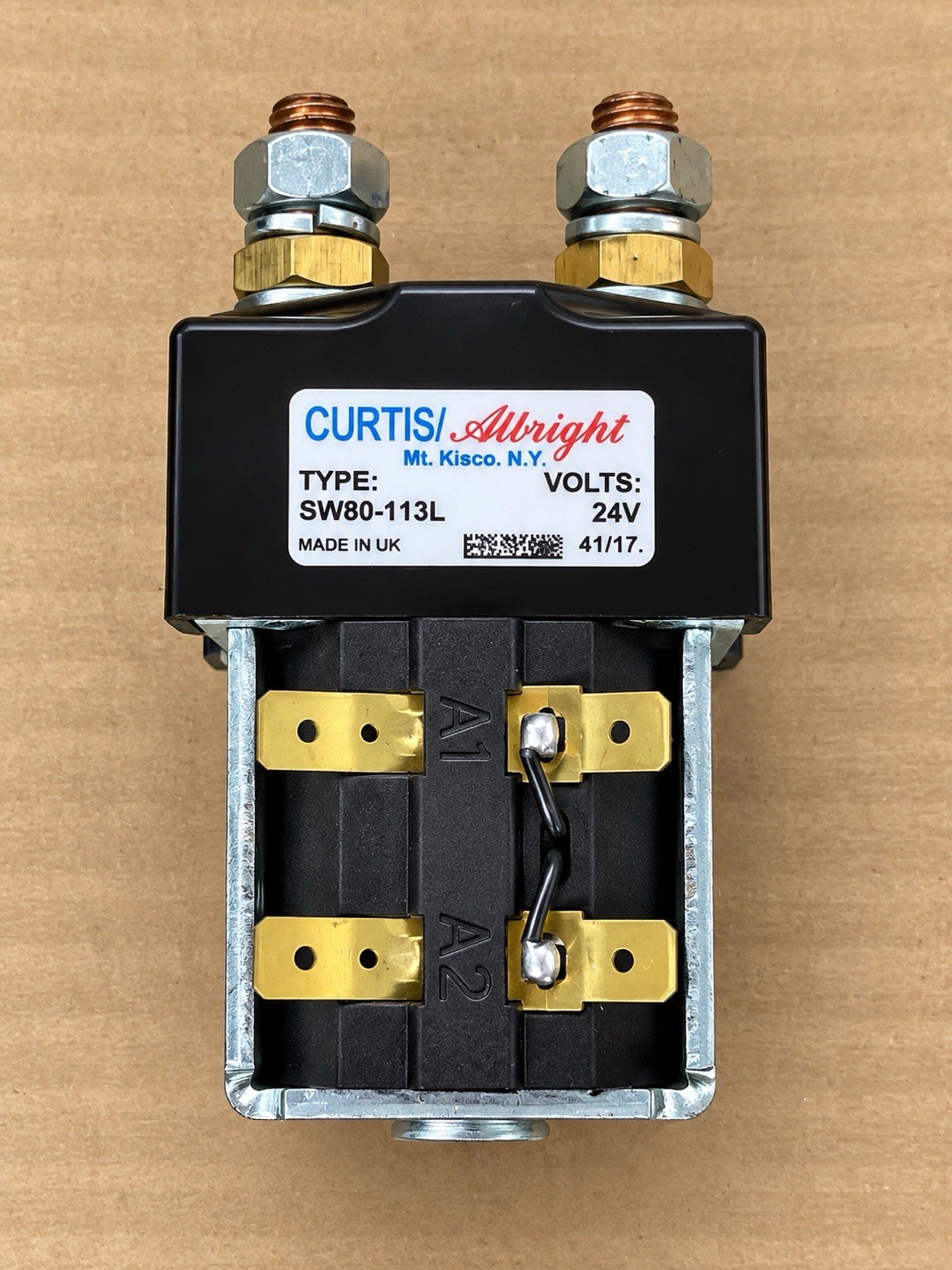 24V 100A SW80 102-SW80-1418 Curtis Albright Contractor Solenoid 24V 100A SW80 102-SW80-1418 Curtis Albright Contractor Solenoid