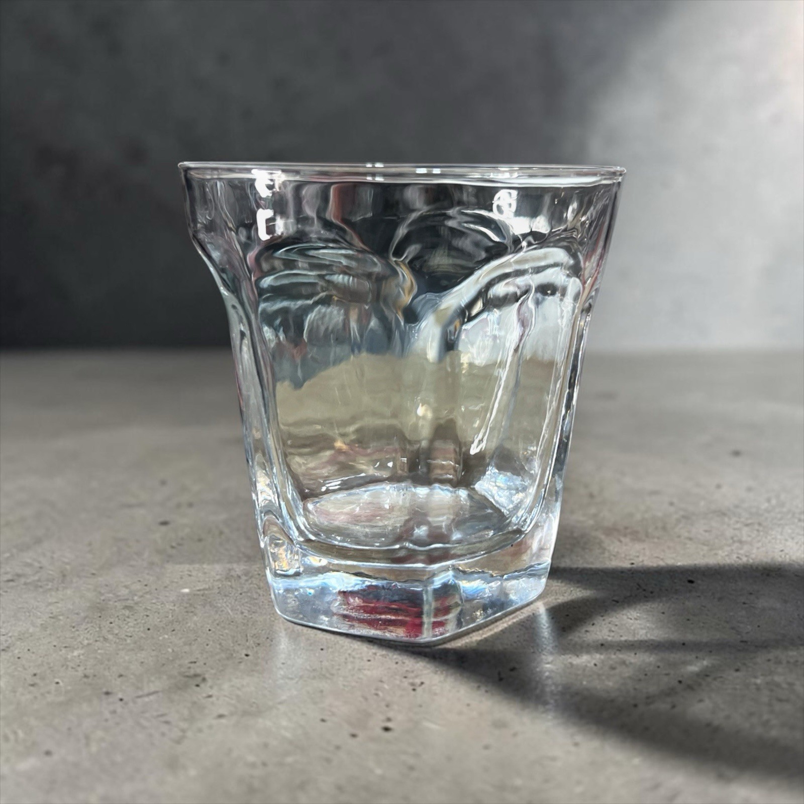 Vintage Lenox Swedish Lodge Double Old Fashioned Rocks Glasses Clear Hexagon Mad