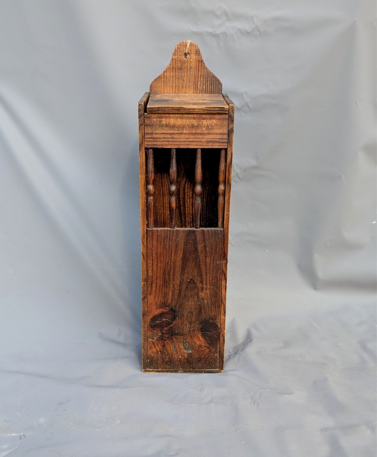Antique French baguette box, bread storage, Rustic chsrm 