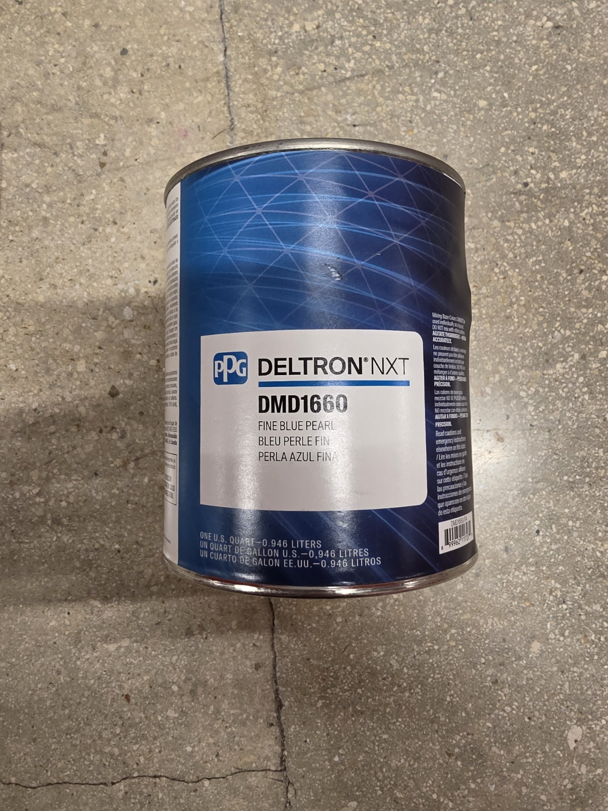 PPG DELTRON NXT DMD1660 FINE BLUE PEARL 1 QT NEW PPG DELTRON NXT DMD1660 FINE BLUE PEARL 1 QT NEW