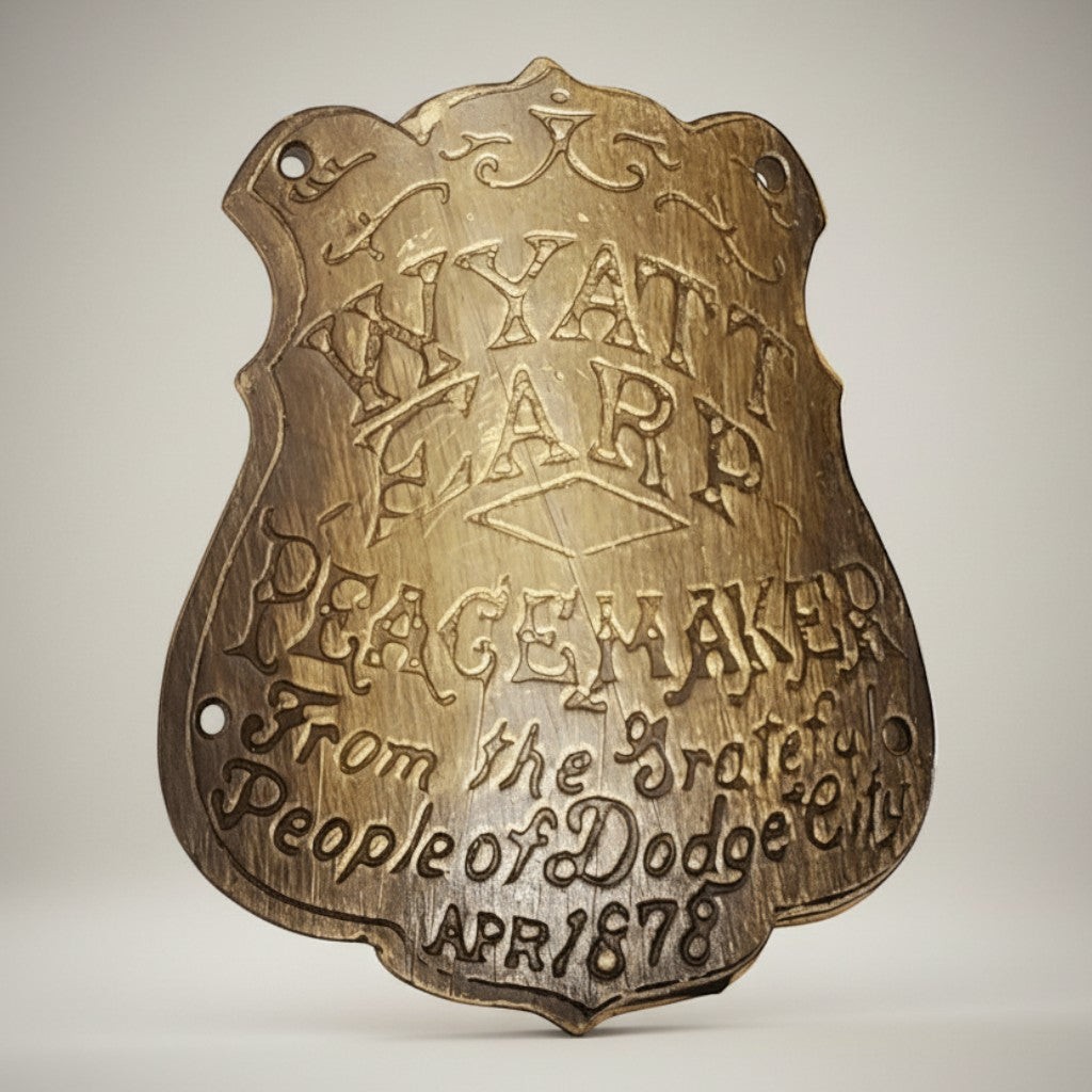 Wyatt Earp Dodge City Peacemaker Gun Butt Tag