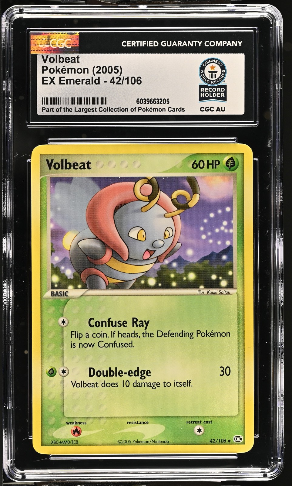 Volbeat 42/106 EX Emerald Pokemon CGC World Record Holder