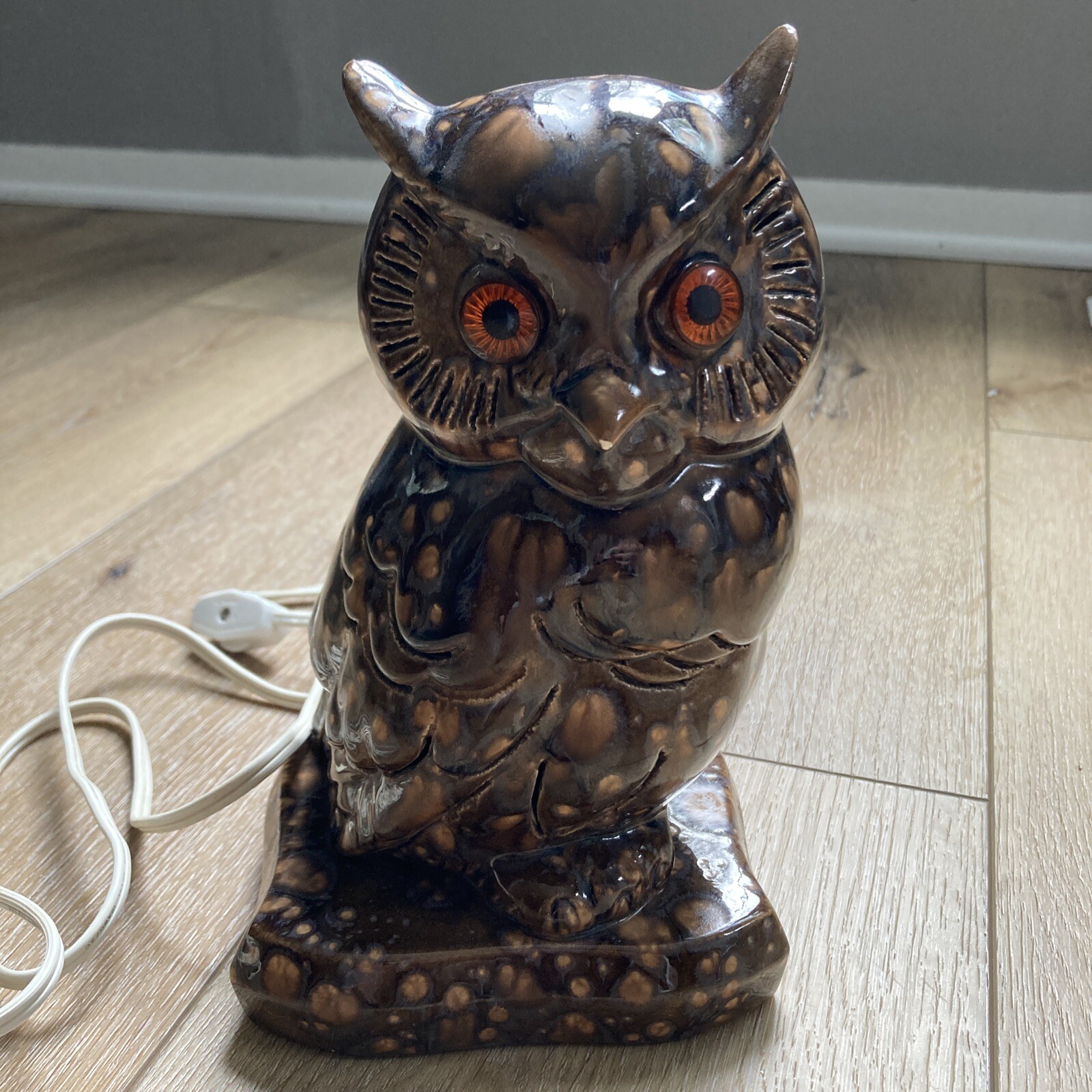 Vintage Owl Ceramic Figure McNees Light