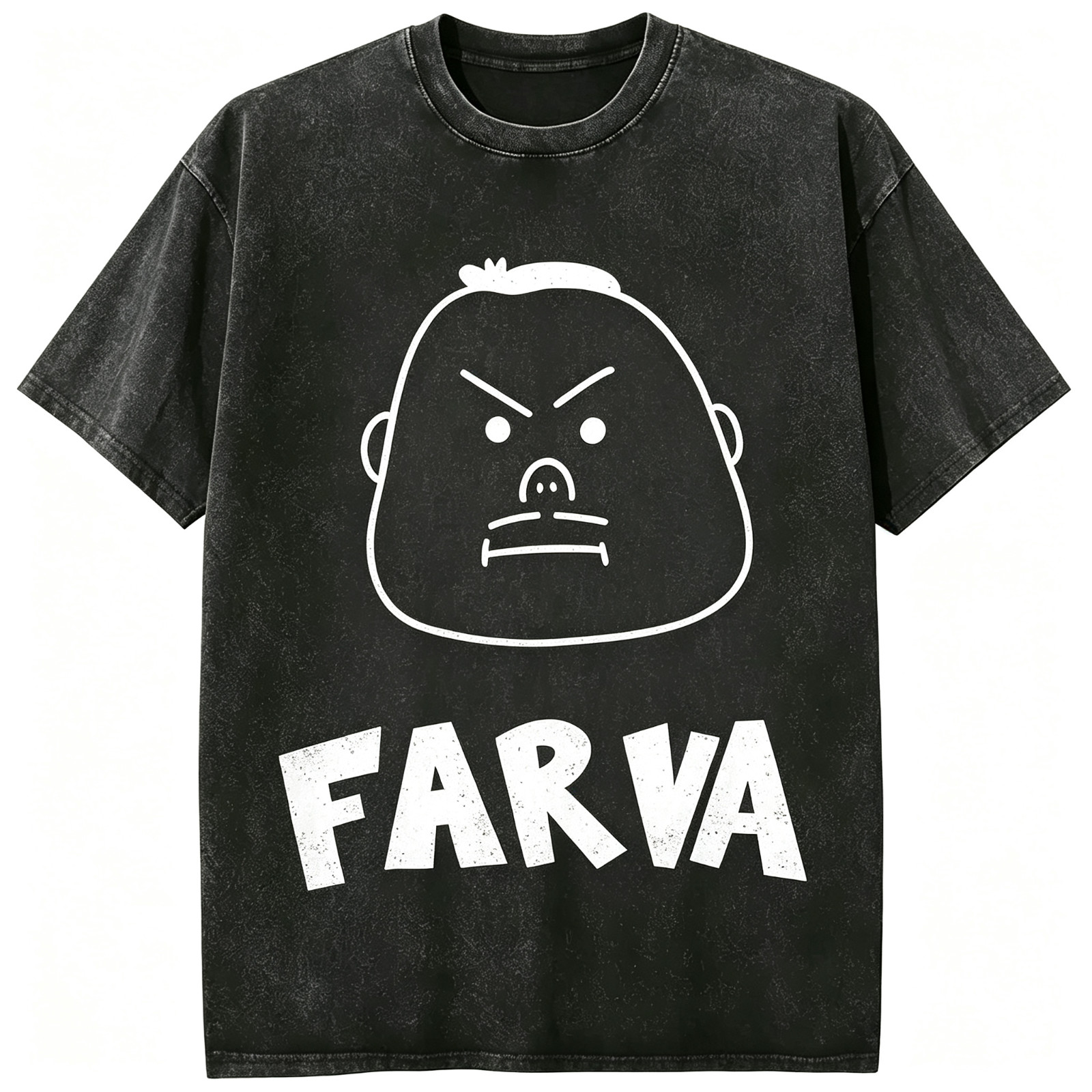 Farva Cartoon Face Funny Meme Character Black Graphic T-Shirt Farva Cartoon Face Funny Meme Character Black Graphic T-Shirt
