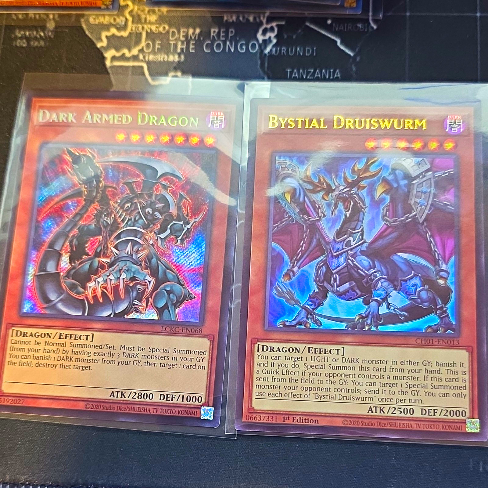Yu-Gi-Oh TCG Dark Armed Dragon LCKC-EN068 Bystial Druiswurm CH01-EN013 Yu-Gi-Oh TCG Dark Armed Dragon LCKC-EN068 Bystial Druiswurm CH01-EN013