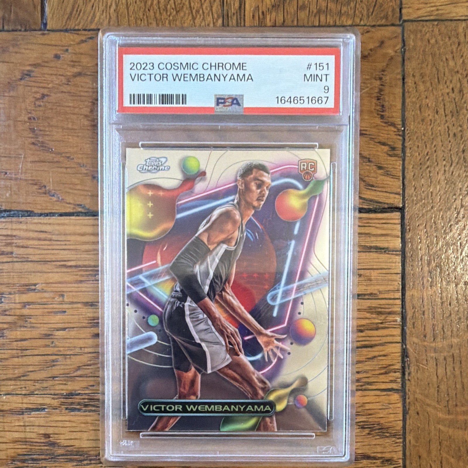 Topps 2023-24 Cosmic Chrome Victor Wembanyama #151 Rookie RC Base PSA 9 Topps 2023-24 Cosmic Chrome Victor Wembanyama #151 Rookie RC Base PSA 9
