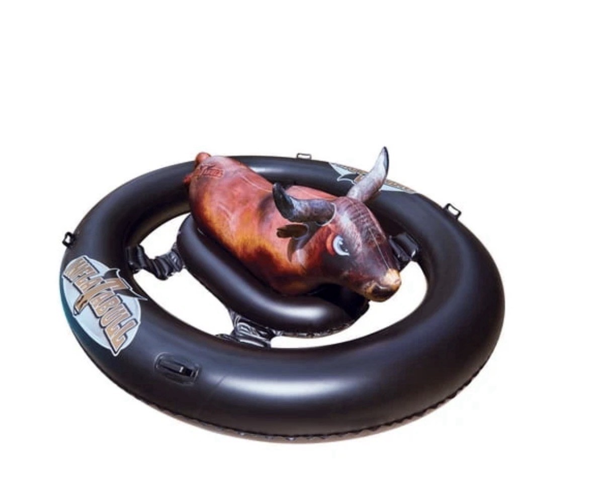 Inflatabull Inflatable Bull Riding Rodeo Ride On Pool Beach Lake Float Intex PBR