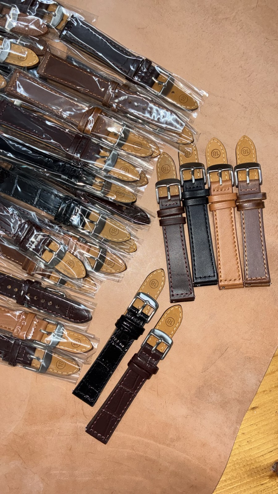 WHOLESALE Lot 80pcs Mixed Black Brown Colour Watch Strap Band #140
