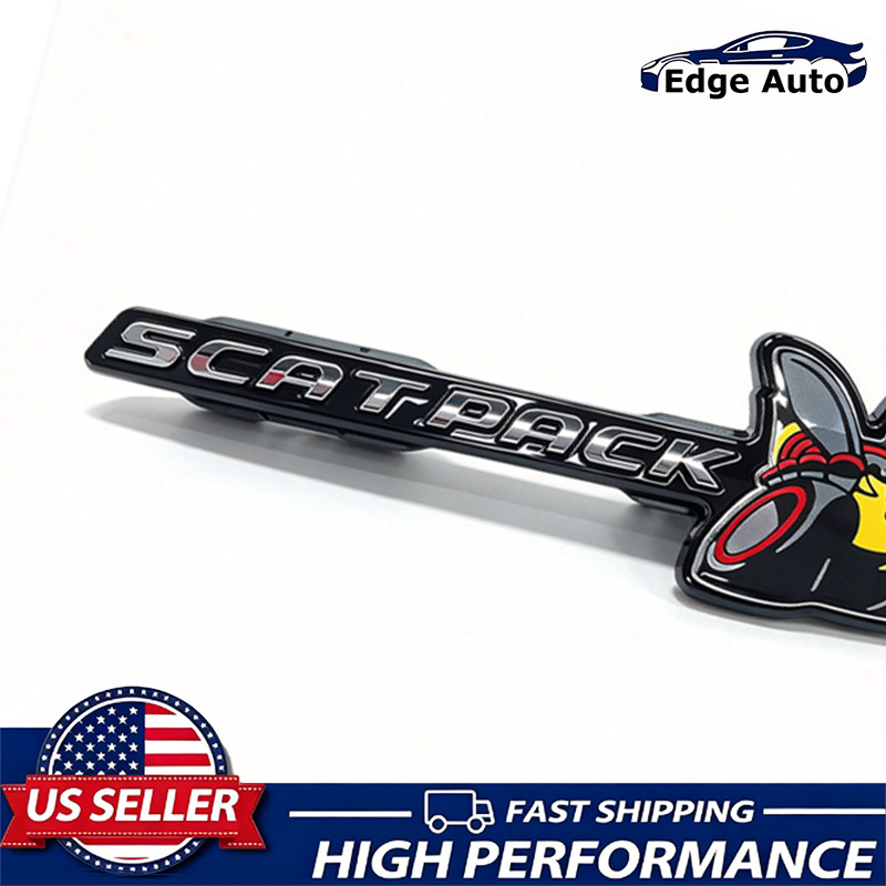 Scat Pack Grille Emblem Badge Dual Inlet For 19-23 Charger Yellow 68463714AA