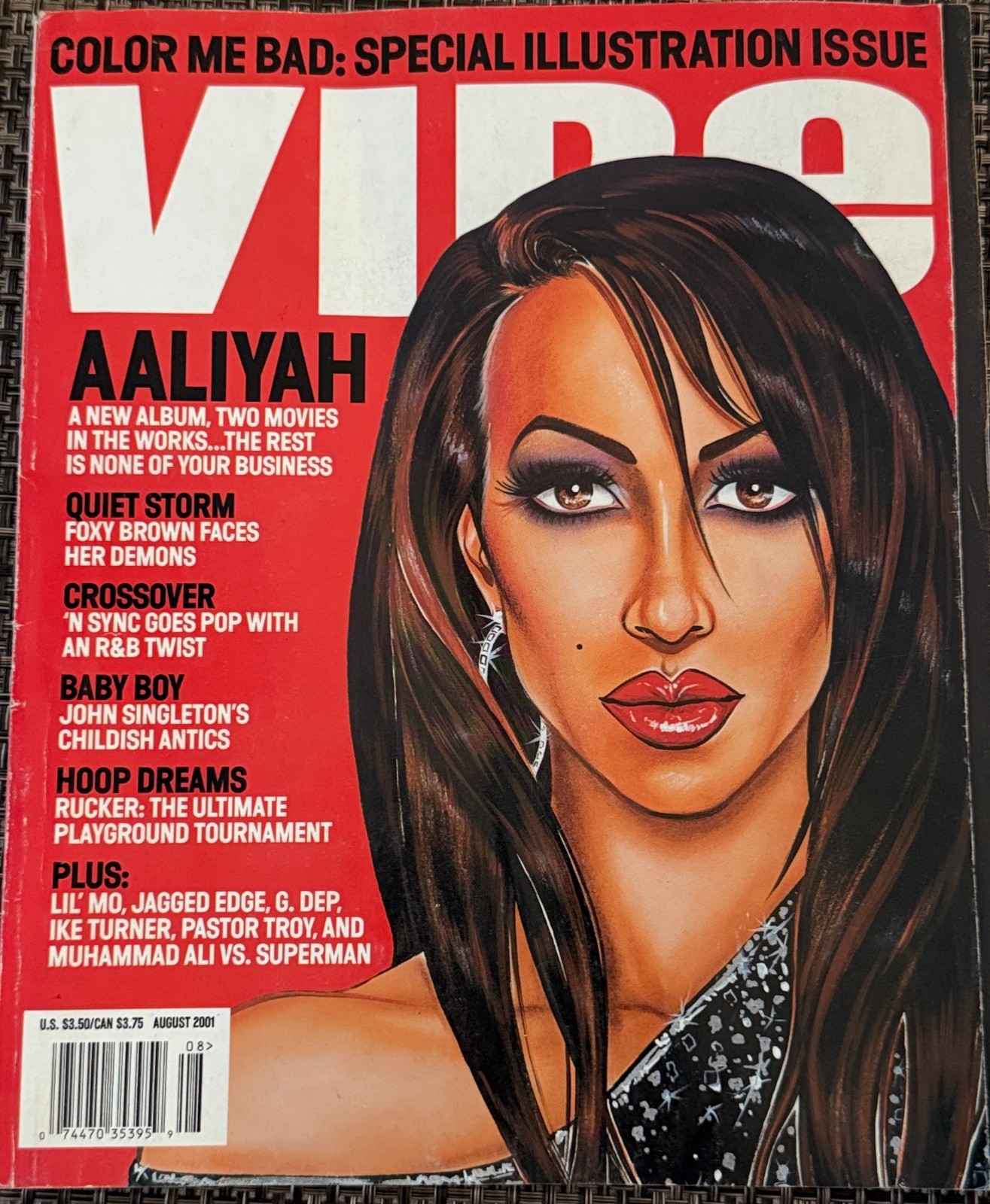 VINTAGE VIBE MAGAZINE AALIYAH AUGUST 2001 FOXY BROWN ~ BABY BOY ~ JOHN SINGLETON